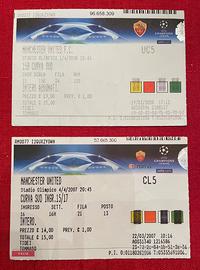 Due biglietti storici Roma-Manchester