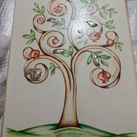 Quadro con intarsi in Argento e Swarovski