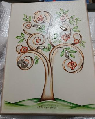 Quadro con intarsi in Argento e Swarovski