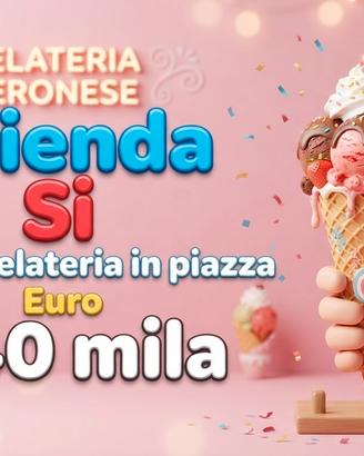 Bar gelateria in piazza centrale di Verona