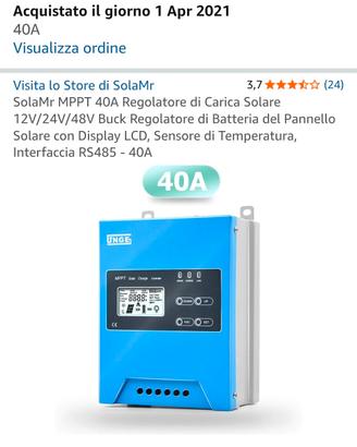 MPPT-40A regolatore di carica solare