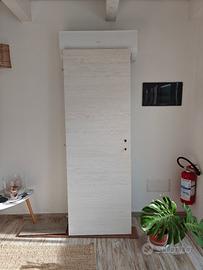 Porta da interno bianca/ grigio chiaro 70 X 210