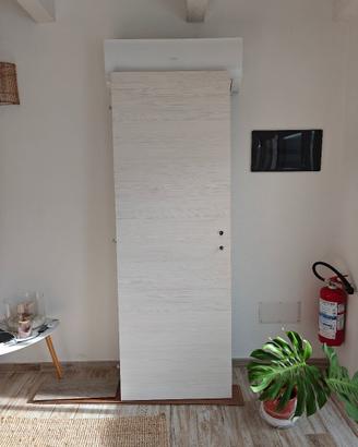 Porta da interno bianca/ grigio chiaro 70 X 210