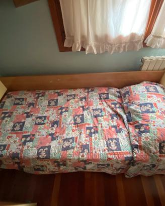 Letto singolo con sottoletto a scomparsa