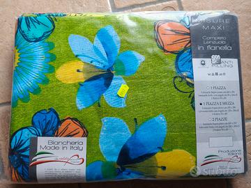 lenzuola letto una piazza e mezza 