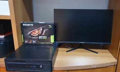 monitor + computer  + scheda grafica