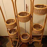 Porta vasi vimini alto 140 cm