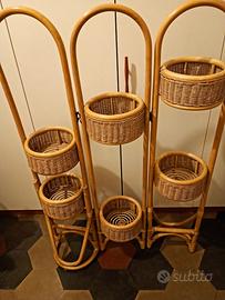 Porta vasi vimini alto 140 cm