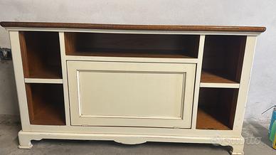 Mobile porta TV avorio e legno