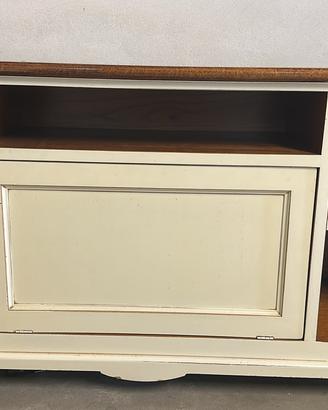Mobile porta TV avorio e legno