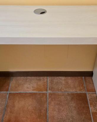 CONSOLLE SCRIVANIA IN LEGNO COLORE BIANCO NUOVA