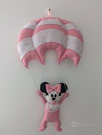 fiocco nascita topolina rosa bambina