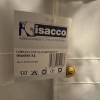 Giacca  cameriere coreana con alamari. Bianco XL