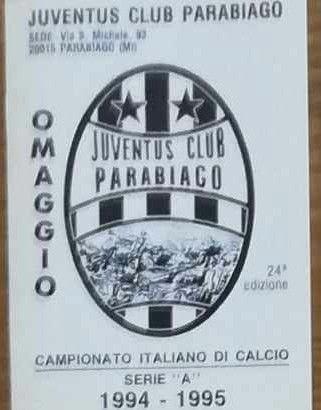 Calendario Juventus Club Parabiago Serie A 1994/95