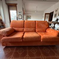 Divano 3 posti arancione