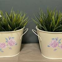 6 X PIANTA ARTIFICIALE CON VASO + 4 PORTAVASI =10€