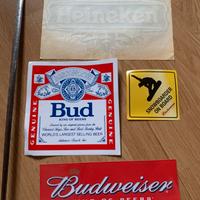 4 adesivi budweiser-heineken