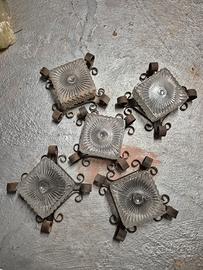 set lampadari plafoniere ferro battuto 
