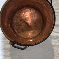 grande paiolo  in rame antico artigianale