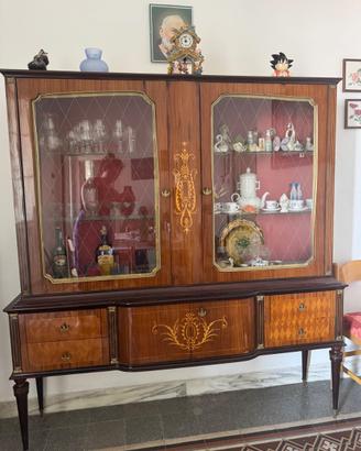 Credenza vetrina vintage in legno