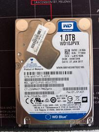 HARD DISK WD BLUE 1TB 5400 RPM 2,5" 1 TERA
