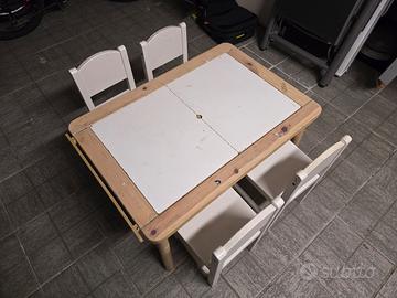 Tavolino Bambini kea con nr.4 sedie