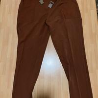 Pantaloni marroni con cintura integrata
