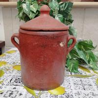 ANTICO BARATTOLO IN TERRACOTTA DEI PRIMI DEL 900