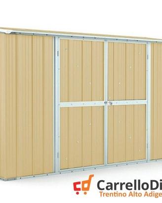 Casetta in lamiera per esterno 307x100cm beige