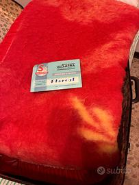 coperta matrimoniale lana vergine anni 70 