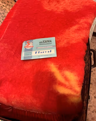 coperta matrimoniale lana vergine anni 70 