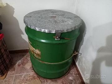 Fusto in ferro smaltato per olio 200 litri