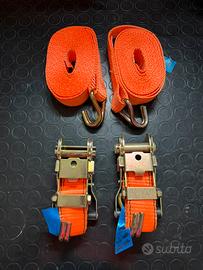 Set cinghie di fissaggio a cricchetto
