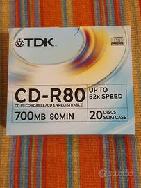 TDK CD-R 80min 700 MB, 10 pezzi 120mm