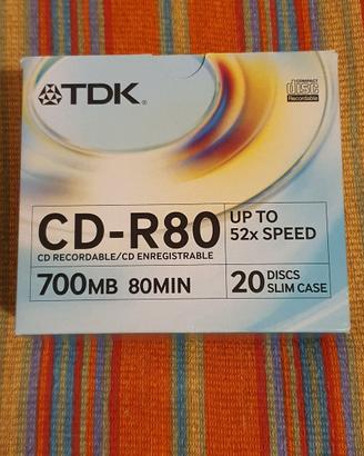 TDK CD-R 80min 700 MB, 10 pezzi 120mm