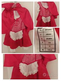 vestito cappuccetto rosso usato 