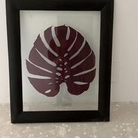 Quadro con foglia monstera