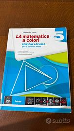 Libro la matematica a colori 5 edizione azzurra