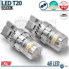 Lampadine LED T20 W21W CANbus Luce Bianca 6500K