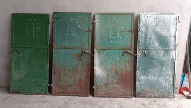 4 porte di ferro pesanti stalla 82x178 cm 
