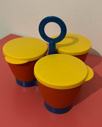 Set di contenitori da aperitivo vintage anni 80’