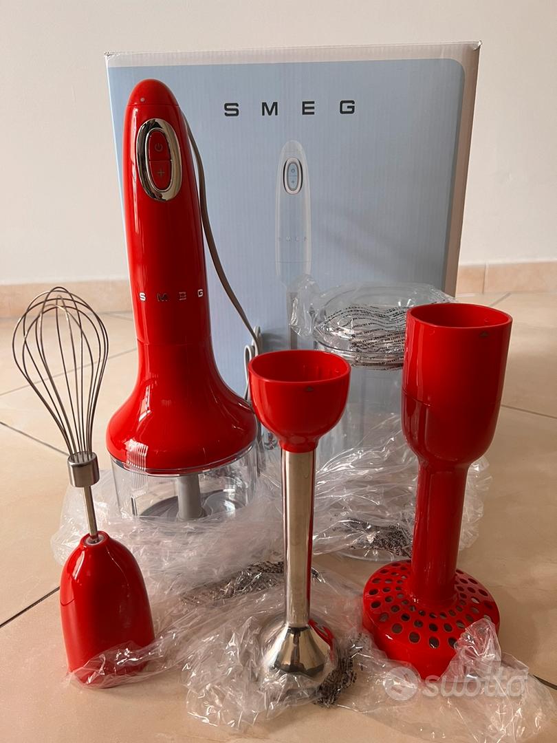 Hand blender 50'S STYLE HBF22RDEU with accessories, red, Smeg