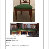 Seggiole in noce '800 antiquariato