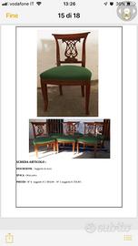 Seggiole in noce '800 antiquariato