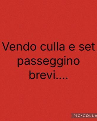 Culla e set passeggino brevi