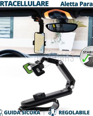 Porta Cellulare Auto da Supporto Aletta Parasole