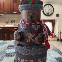 tre scatole natalizie a forma di orsetto