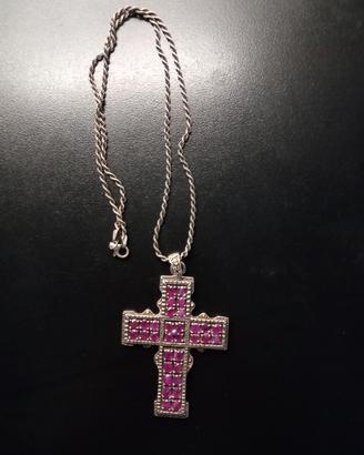 Gioiello in argento e rubini