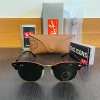 Ray-Ban Clubmaster / Tartaruga + Lente Verde