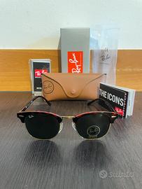 Ray-Ban Clubmaster / Tartaruga + Lente Verde